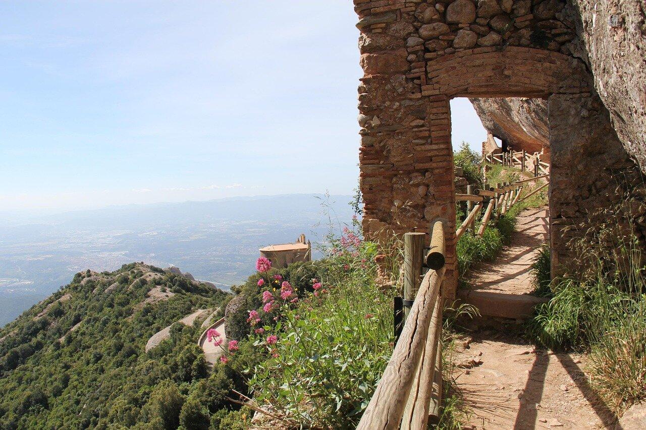 Montserrat mountain hiking path