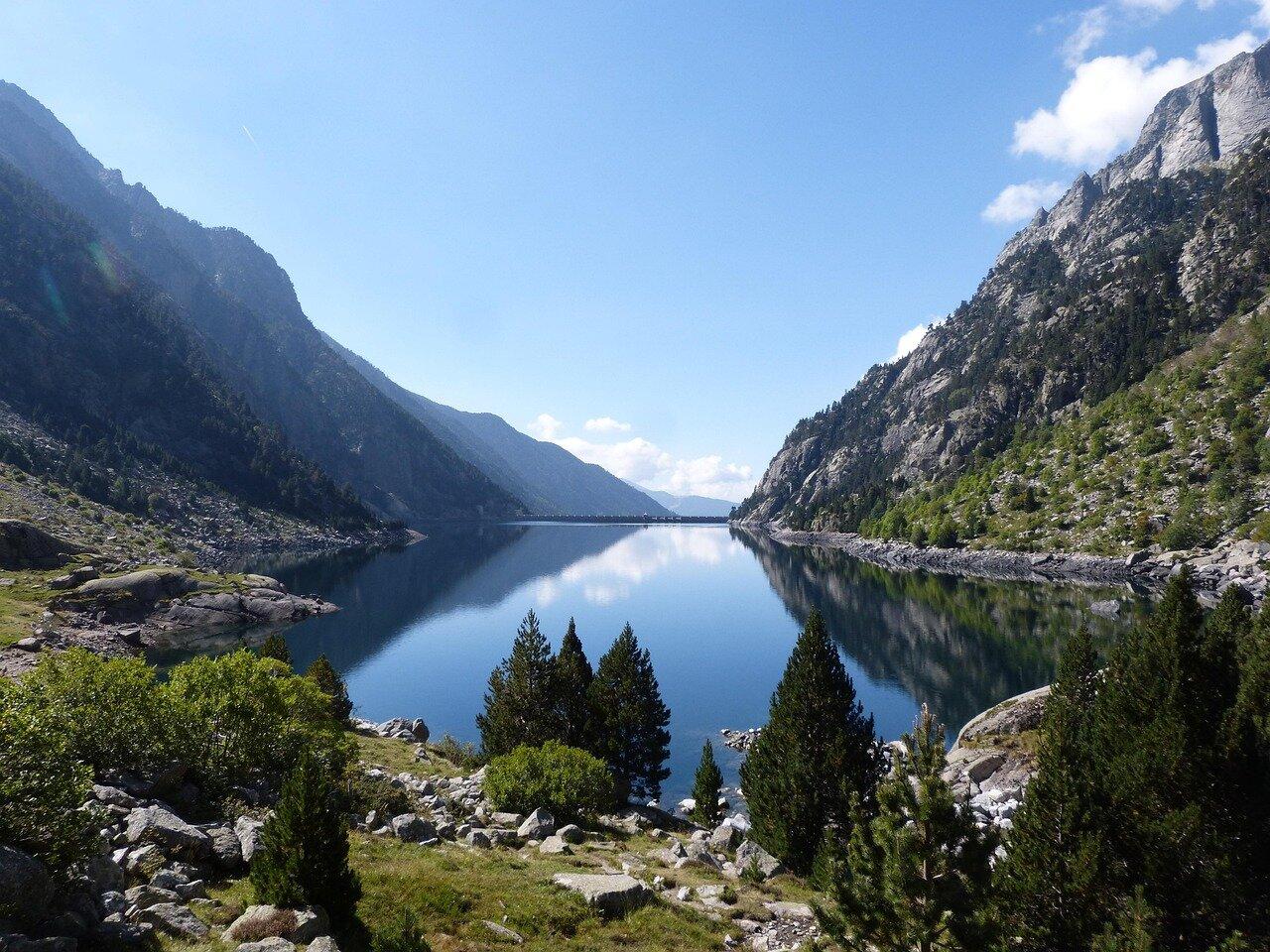 Autumn valley Catalan Pyrenees hiking